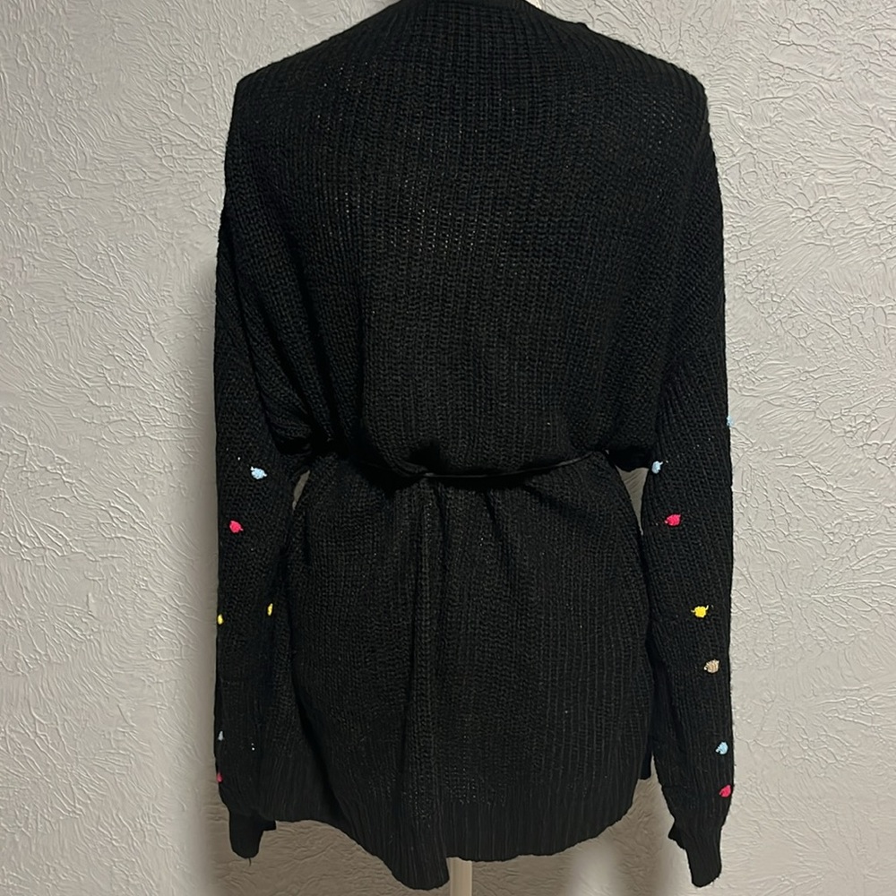 Shein Curve 2x Open Style Cardigan With Statement… - image 4